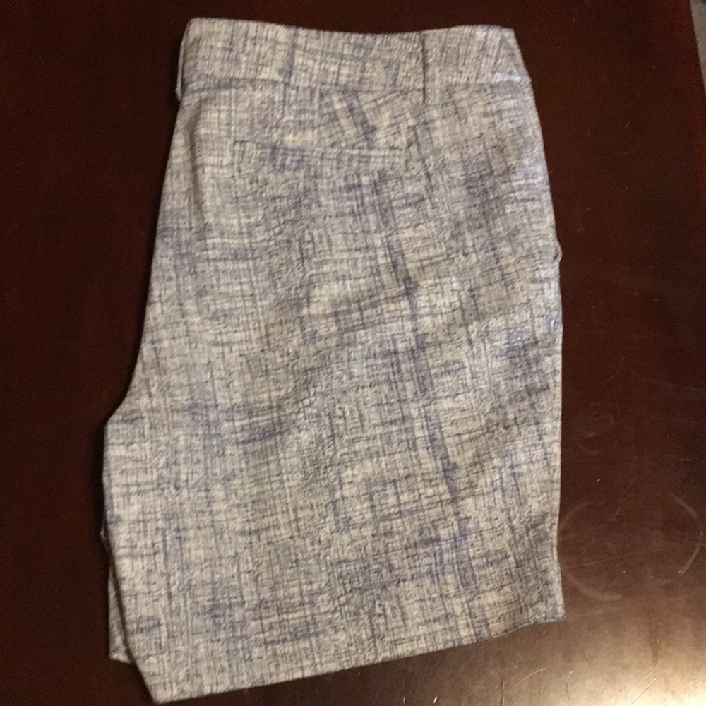 Katherine Barclay blue and white shorts